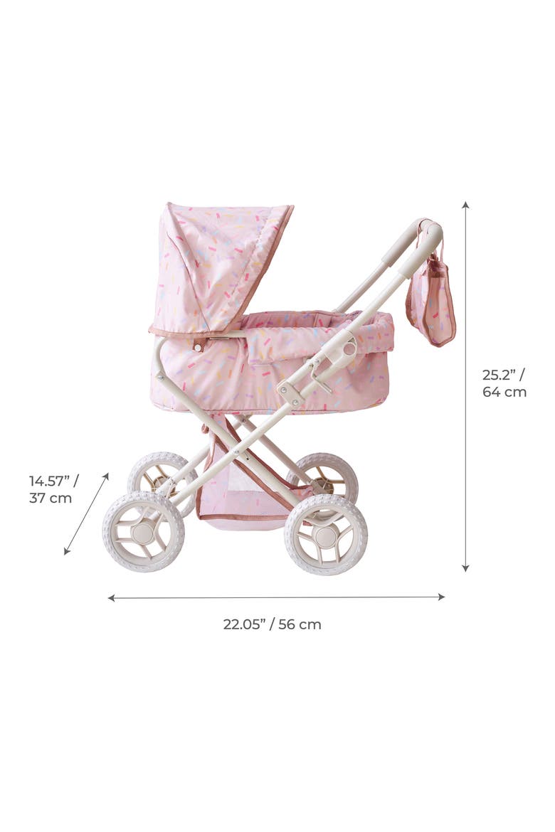 Olivia's Little World Confetti Convertible Baby Doll Stroller, Alternate, color, BEIGE
