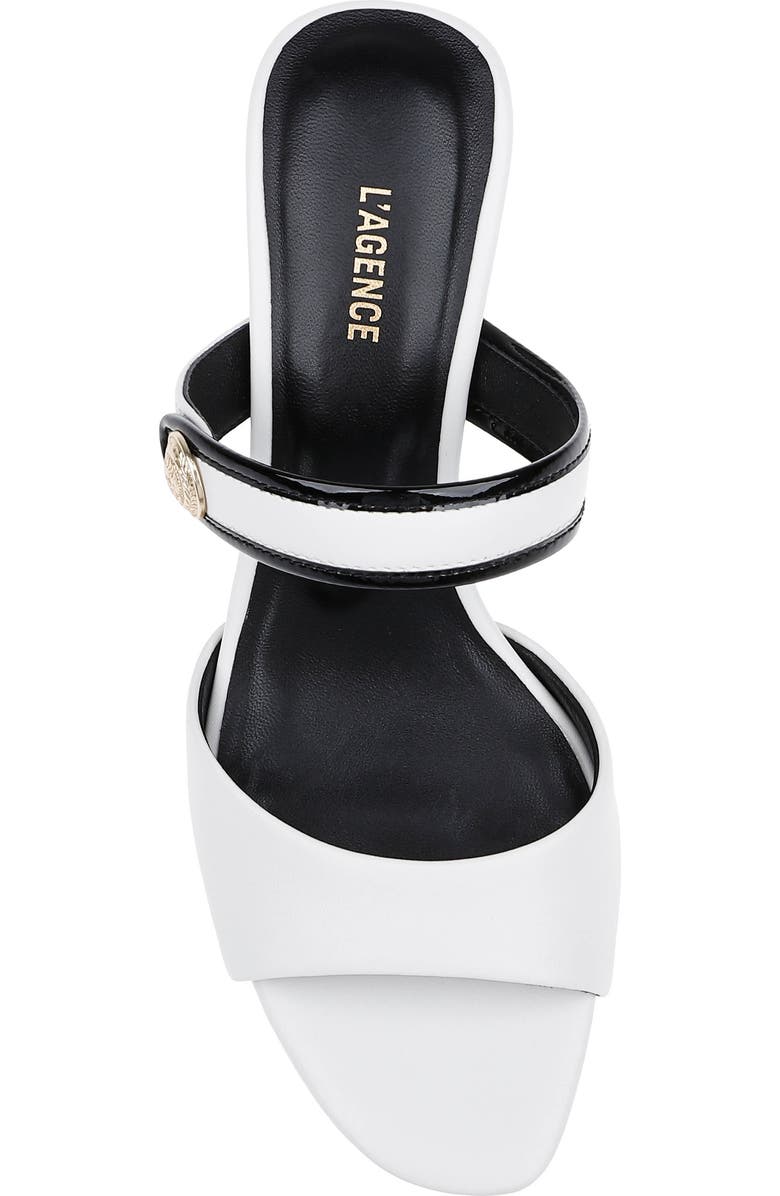 L'AGENCE Giulia Slide Sandal, Alternate, color, White Leather