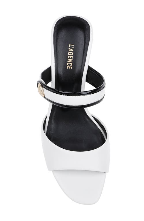 L Agence L'agence Women's Giulia Slide Sandals In White Leather