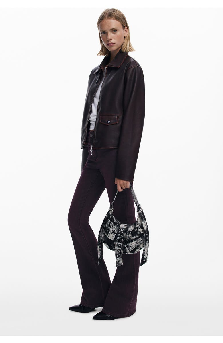 Desigual Logo Belt Detail Shoulder Bag, Alternate, color, Light Gray