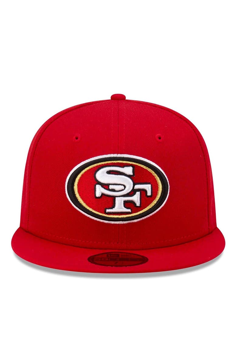 New Era Men's New Era Scarlet San Francisco 49ers 80th Anniversary Side Patch 59FIFTY Fitted Hat, Alternate, color, Scarlet