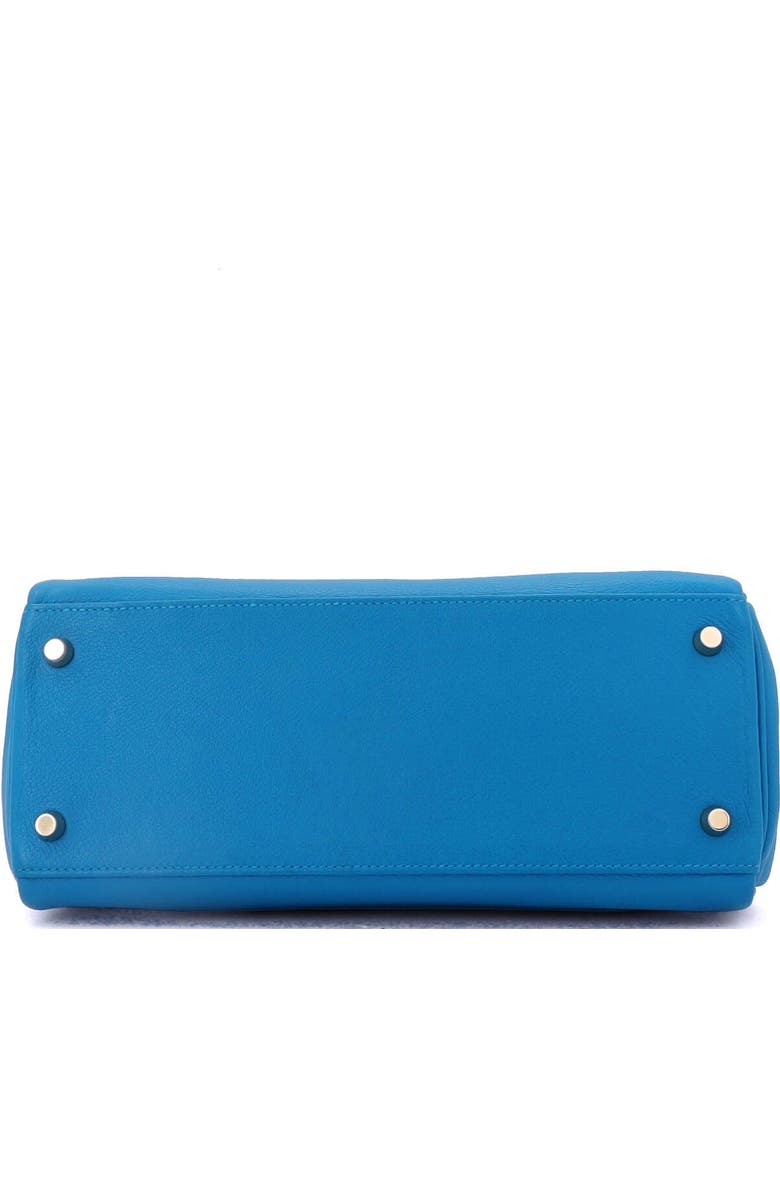 Pre-Owned Hermes Kelly Handbag Blue Evercolor with Gold Hardware 28, Alternate, color, Bleu Zanzibar