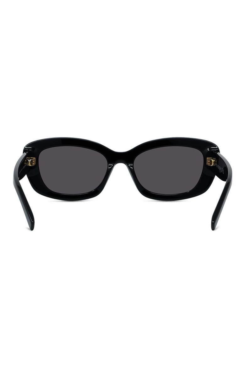 GV Day 54mm Geometric Sunglasses, Alternate, color, SHINY BLACK / SMOKE