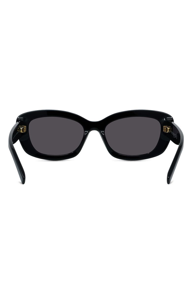 Givenchy GV Day 54mm Geometric Sunglasses, Alternate, color, Shiny Black / Smoke