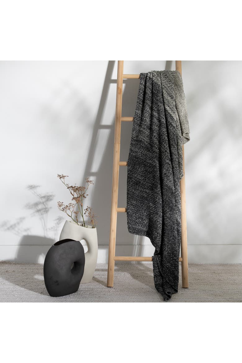 Zac Organic Cotton Throw Blanket, Main, color, Dark grey