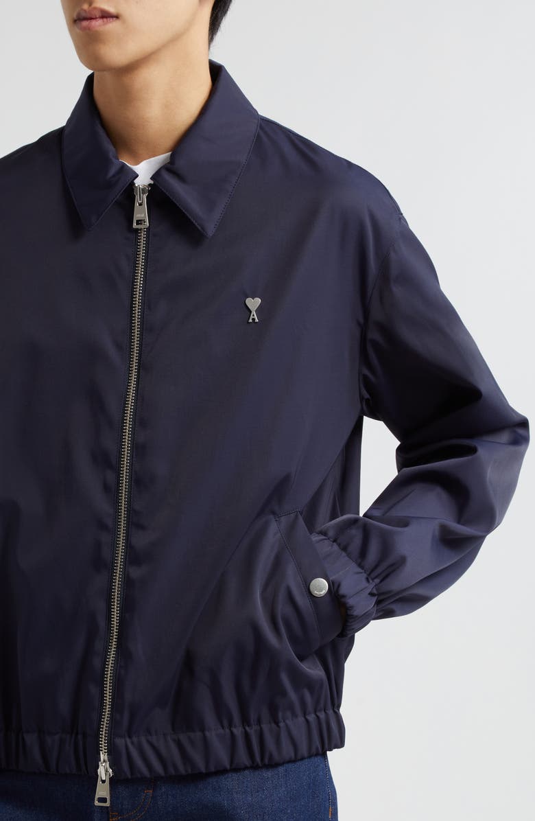 AMI PARIS Ami de Couer Nylon & Cotton Track Jacket, Alternate, color, 