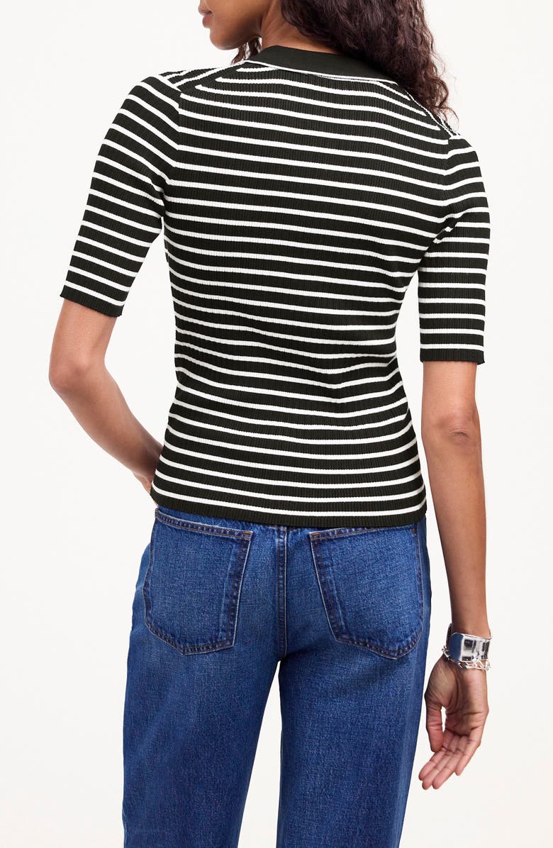 Madewell The Signature Knit Sweater Polo Top, Alternate, color, Abyss