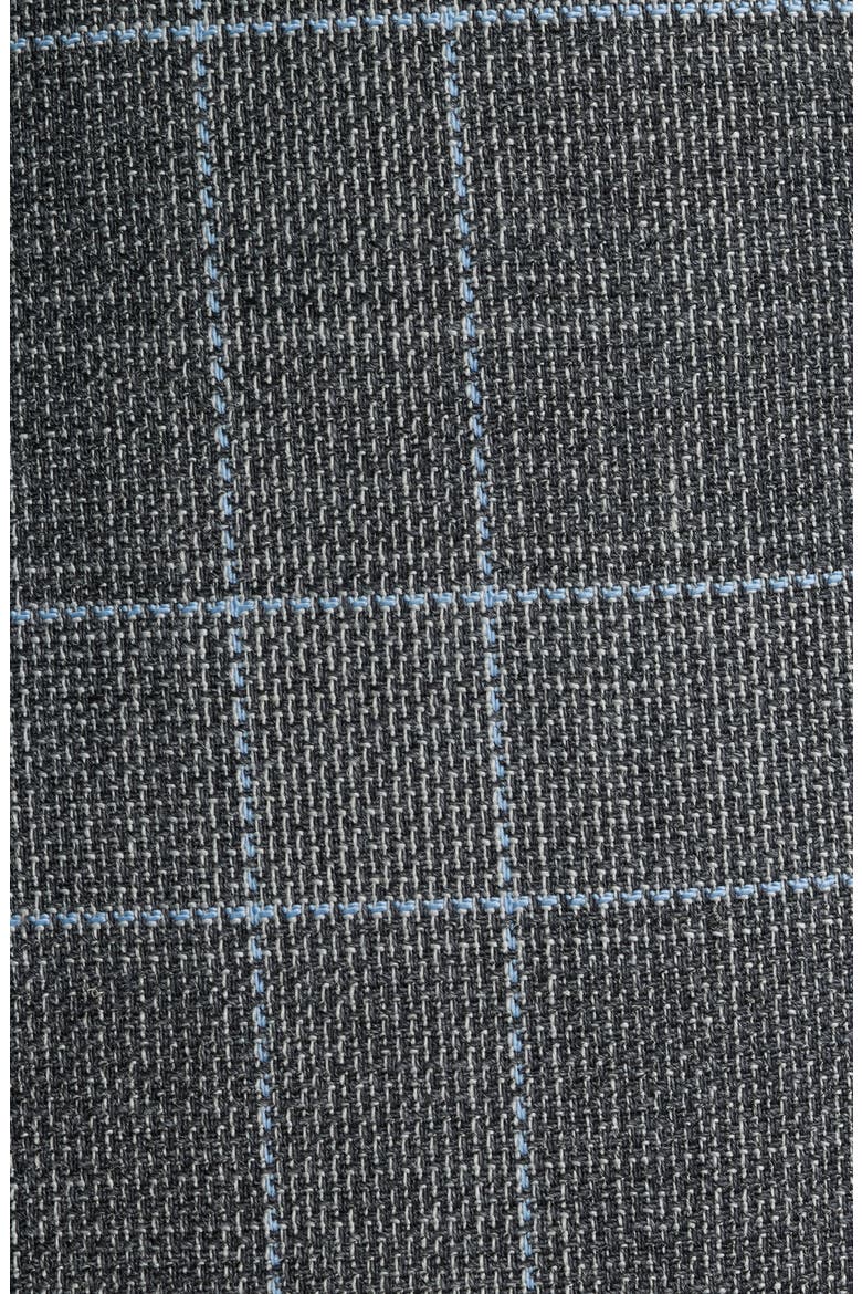 Hutson Slim Fit Light Blue Windowpane Check Slub Sport Coat, Alternate, color, GREY / BLUE