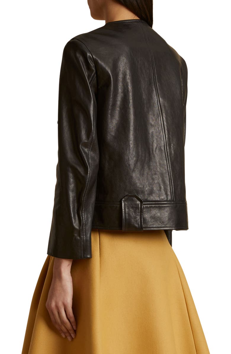 Khaite Laybin Leather Jacket, Alternate, color, 