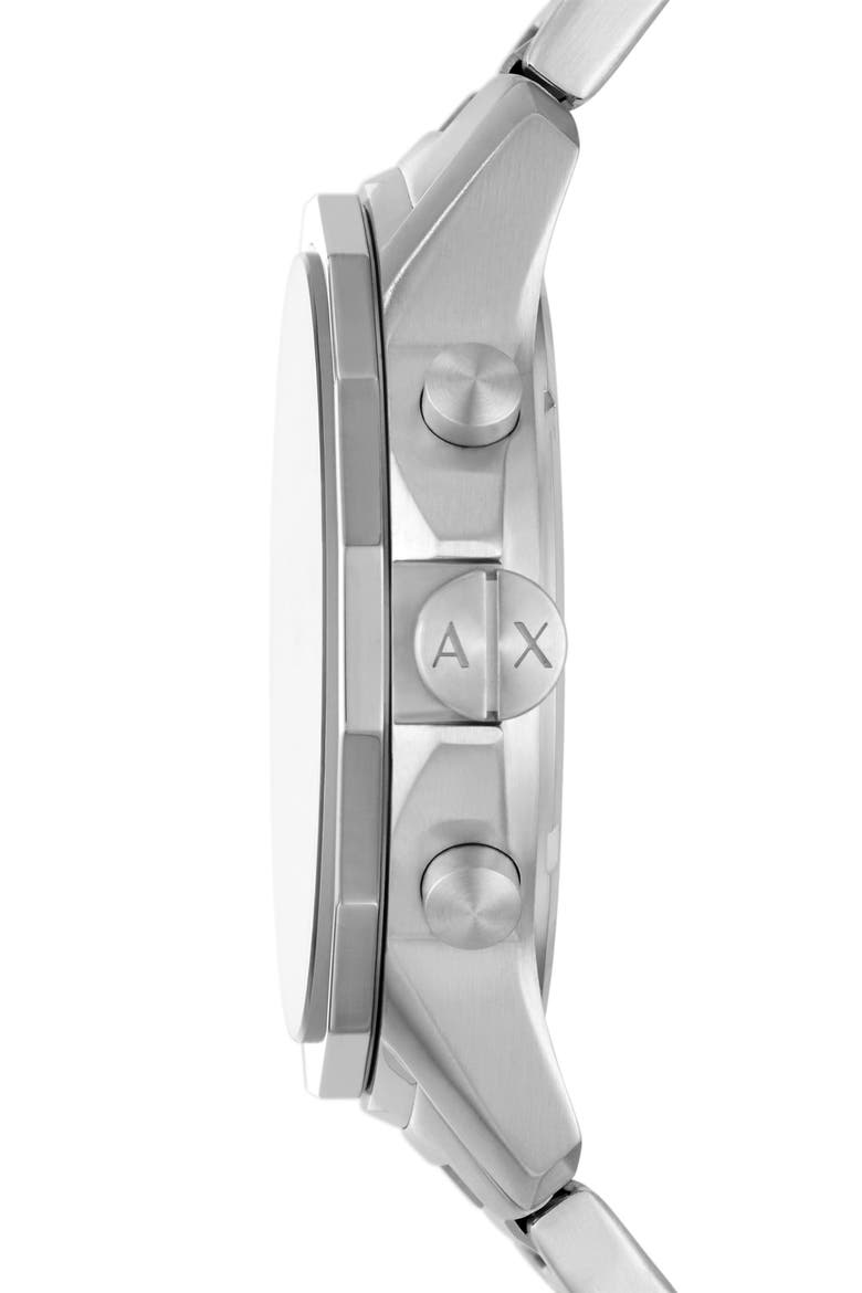 Bracelet Strap Chronograph Watch, 44mm, Alternate, color, SILVER
