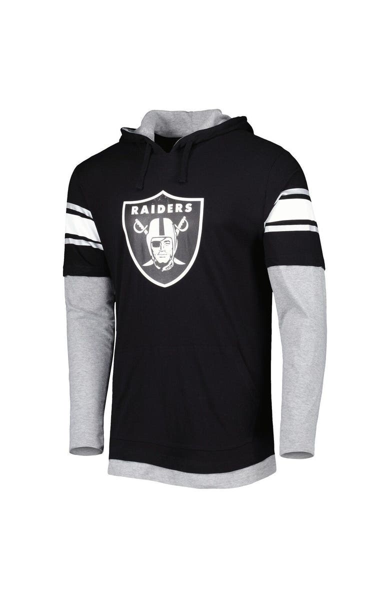 New Era Men's New Era Black Las Vegas Raiders Long Sleeve Hoodie T-Shirt, Alternate, color, 