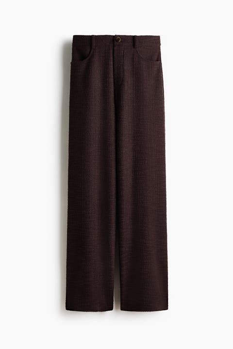 Wide Bouclé Trousers