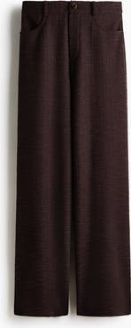 H&M Wide Bouclé Trousers