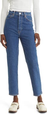 Re/Done Ultra High Waist Ankle Stovepipe Jeans