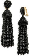 Oscar de la Renta Beaded Chandelier Clip-On Earrings