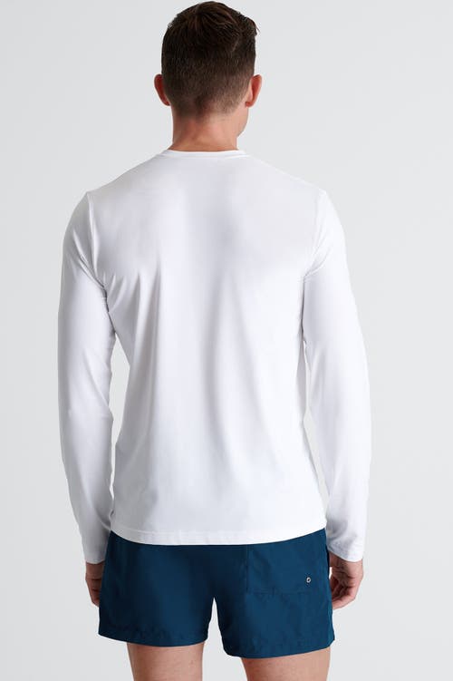 Shan Microfiber Long-sleeve V-neck In White