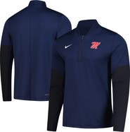 Nike Men's Nike Navy Ole Miss Rebels Dri-FIT Half-Zip Pullover