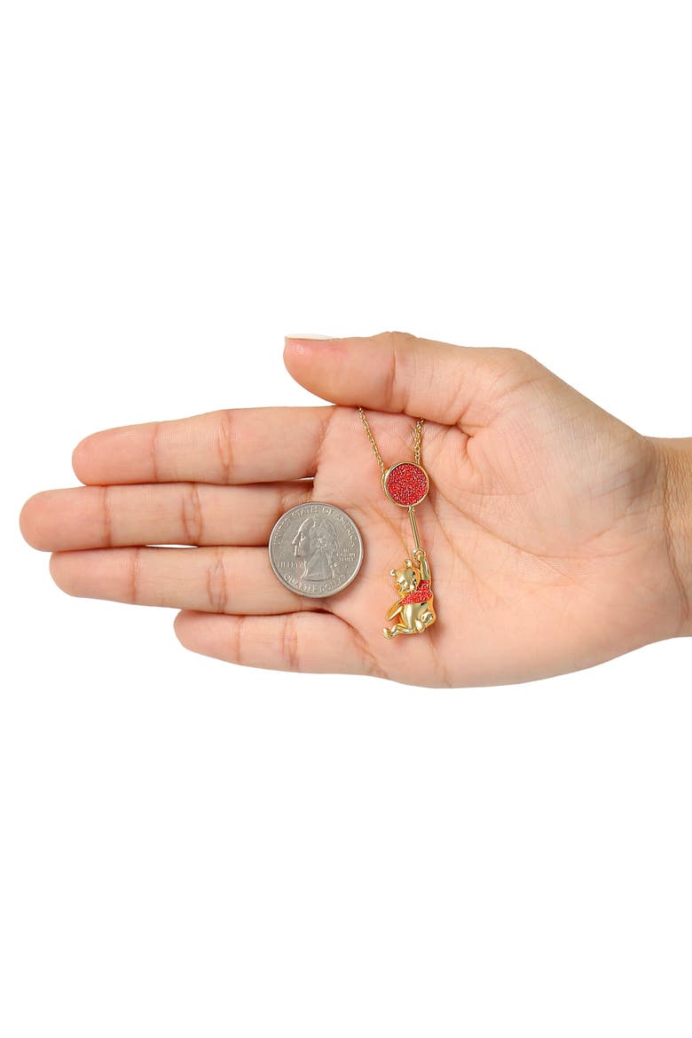 Winnie the Pooh Swinging Balloon Necklace, 18", Alternate, color, yellow, red