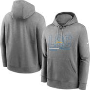 Nike Men's Nike Heathered Gray Los Angeles Chargers City Code Club Fleece Pullover Hoodie