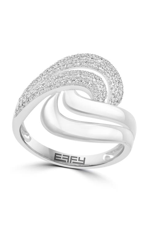 14K White Gold Infinity Diamond Ring