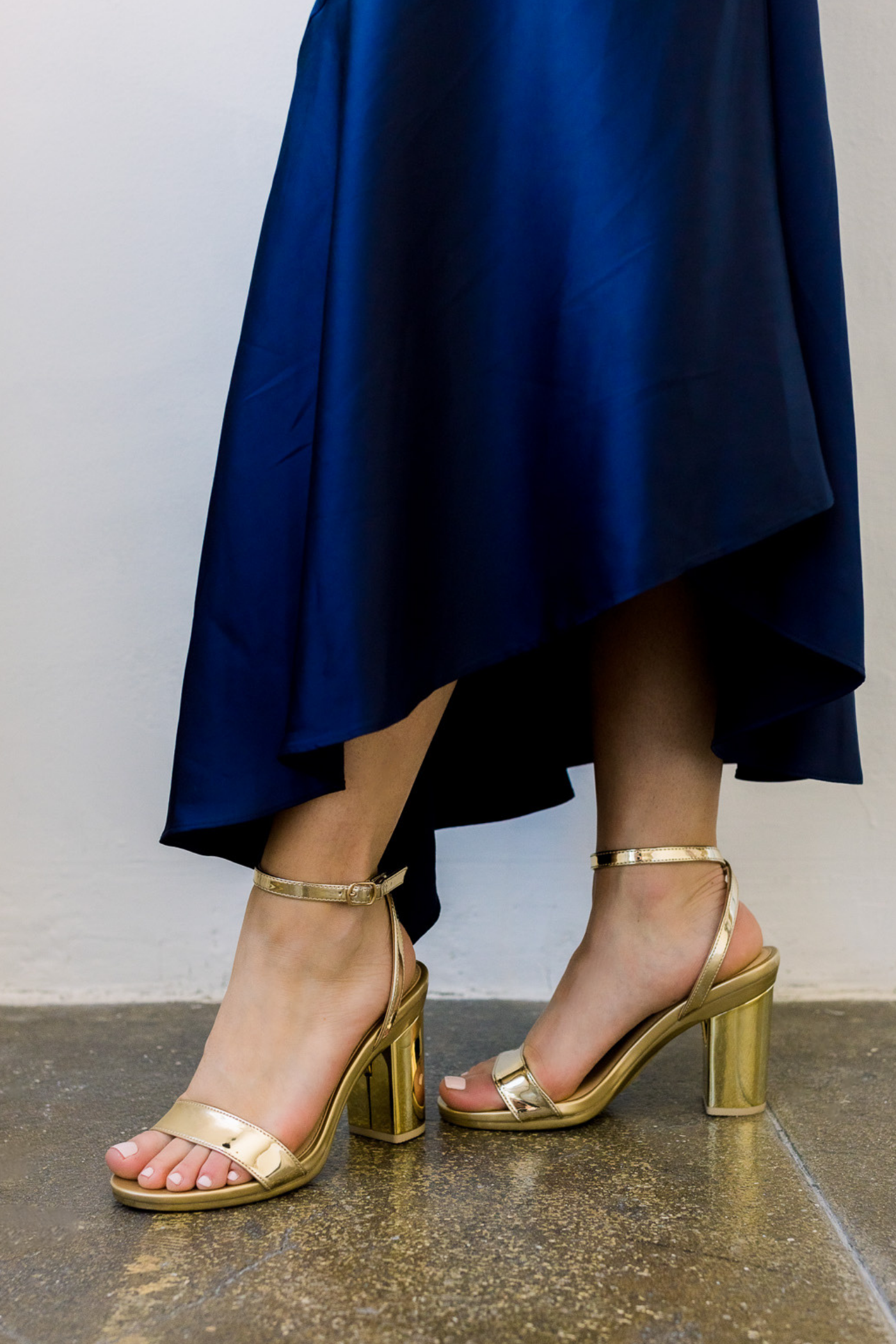 Pashion Footwear The Brenna 4" Block Convertible Heel, Alternate, color, Gold