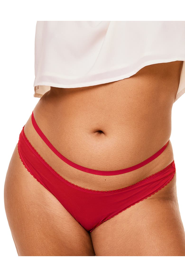 Briana Brazilian Panties, Main, color, Dark red