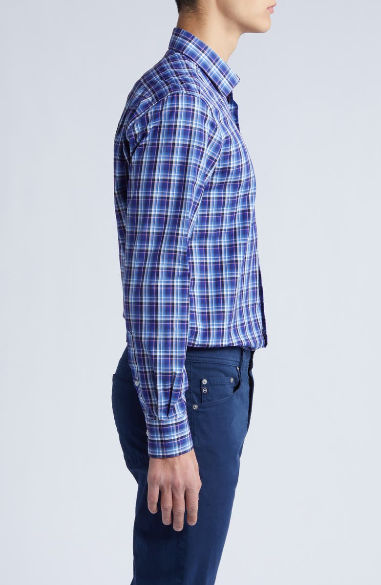 Scott Barber Plaid Button-Up Shirt, Alternate, color, 