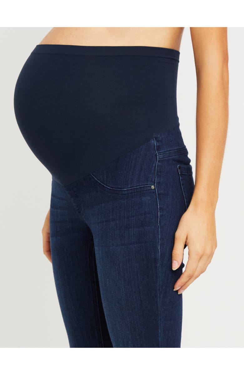 MOTHERHOOD MATERNITY Plus Super Stretch Secret Fit Over The Belly Skinny Ankle Jeans, Alternate, color,