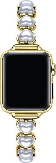 Grace Faux Pearl Heart Apple Watch<sup>®</sup> Watchband
