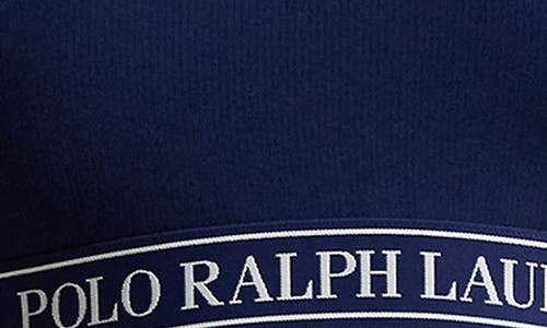 Polo Ralph Lauren Logo Band Scoop Neck Bralette In Blue