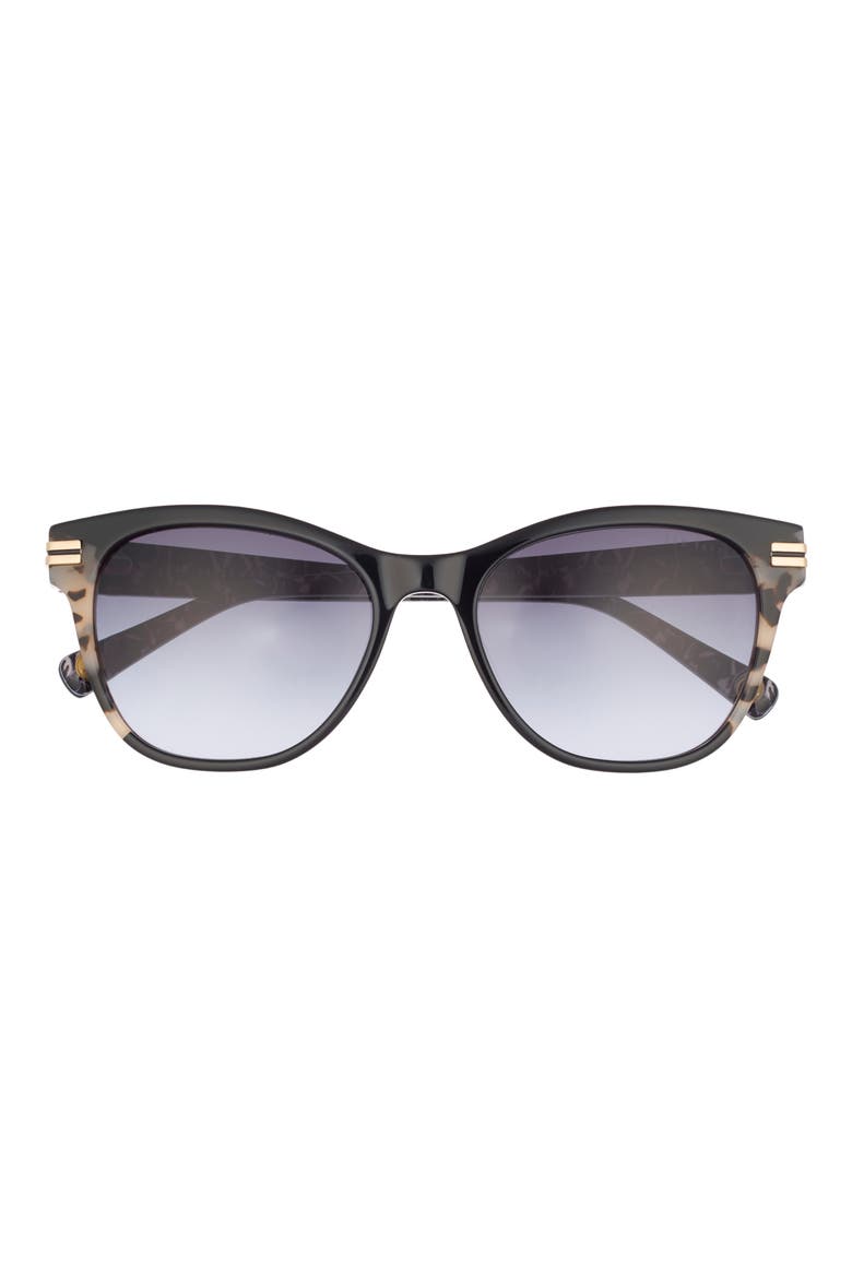 55mm Gradient Cat Eye Sunglasses, Main, color, BLACK