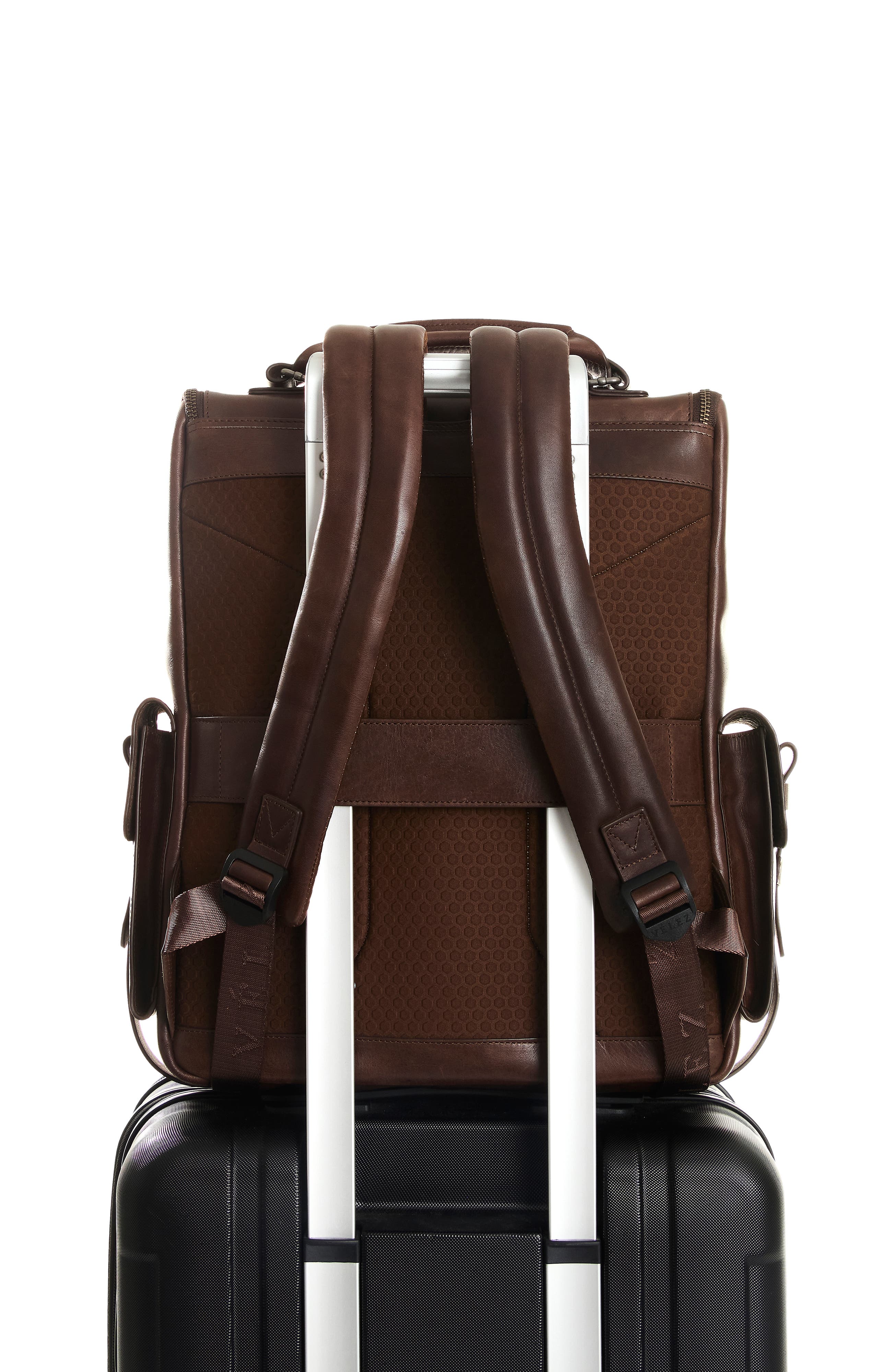 Velez New Archaeology Backpack in Vintage Leather, Alternate, color, Dark Brown