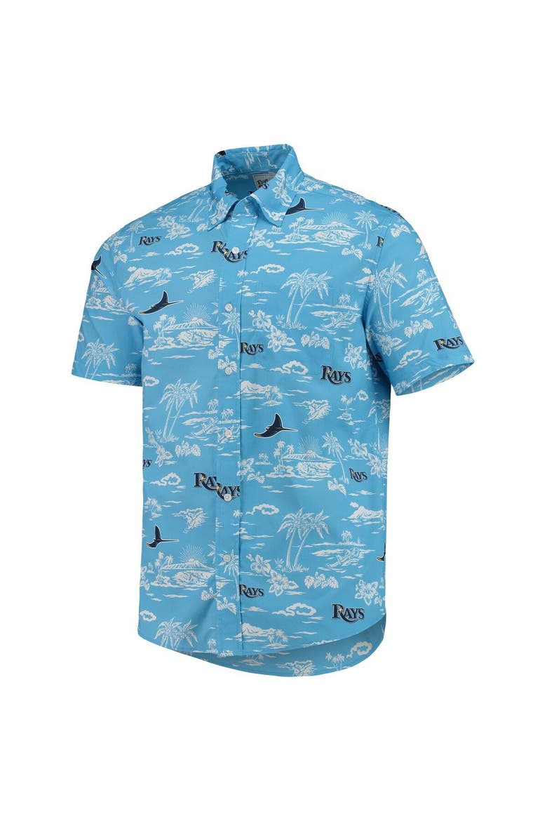 Men's Reyn Spooner Light Blue Tampa Bay Rays Kekai Performance Button-Up Shirt, Alternate, color, Light Blue