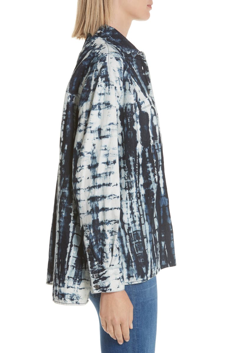 3x1 NYC Drew Tie Dye Oversize Shirt, Alternate, color, 