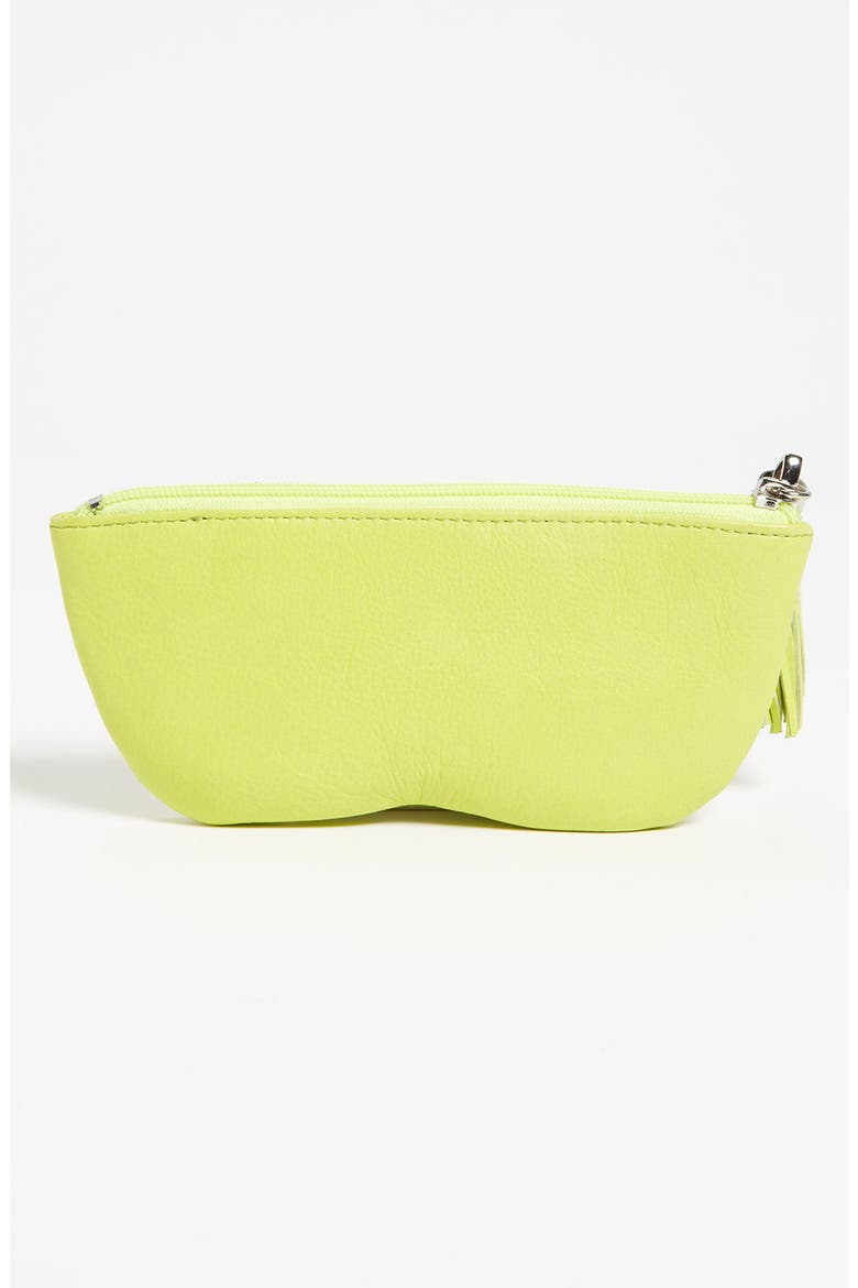 Leather Sunglasses Case, Alternate, color, CHARTREUSE