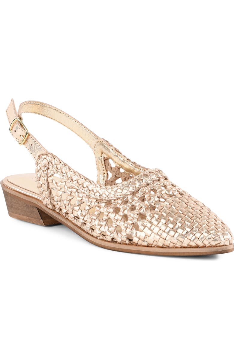 Seychelles Roxanne Slingback Flat, Main, color, Gold