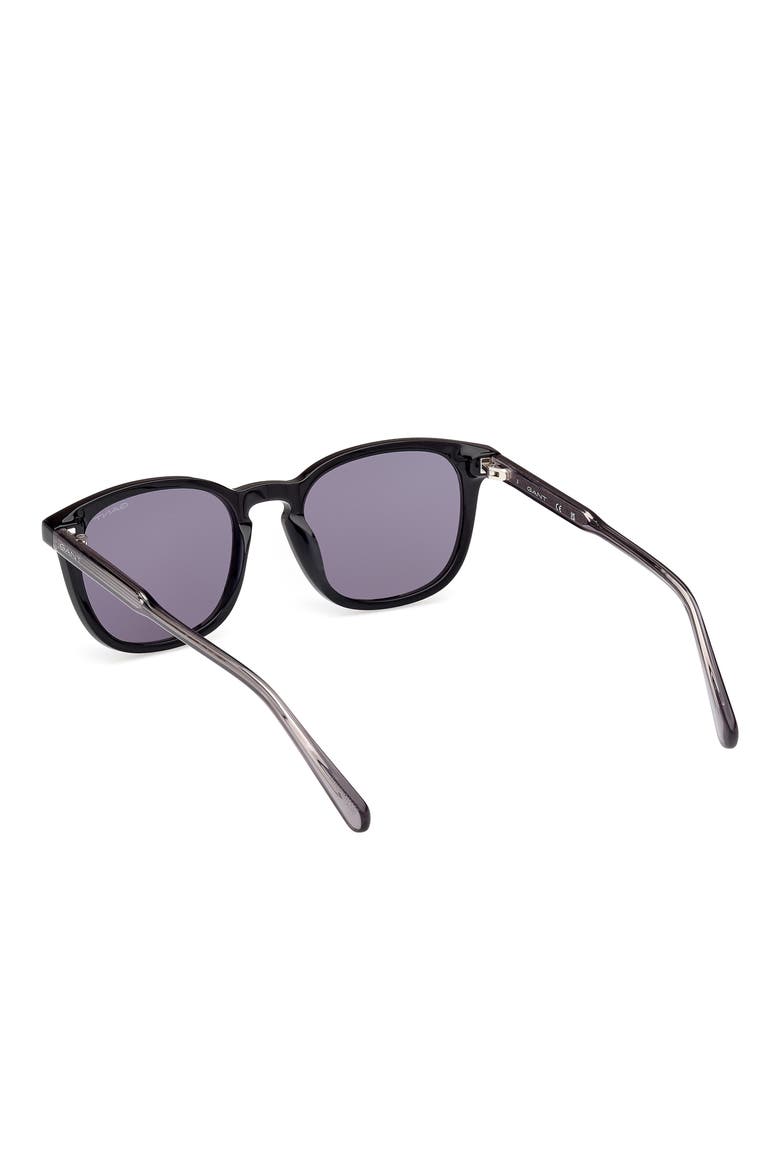 Keyhole Sunglasses, Alternate, color, SHINY BLACK / SMOKE
