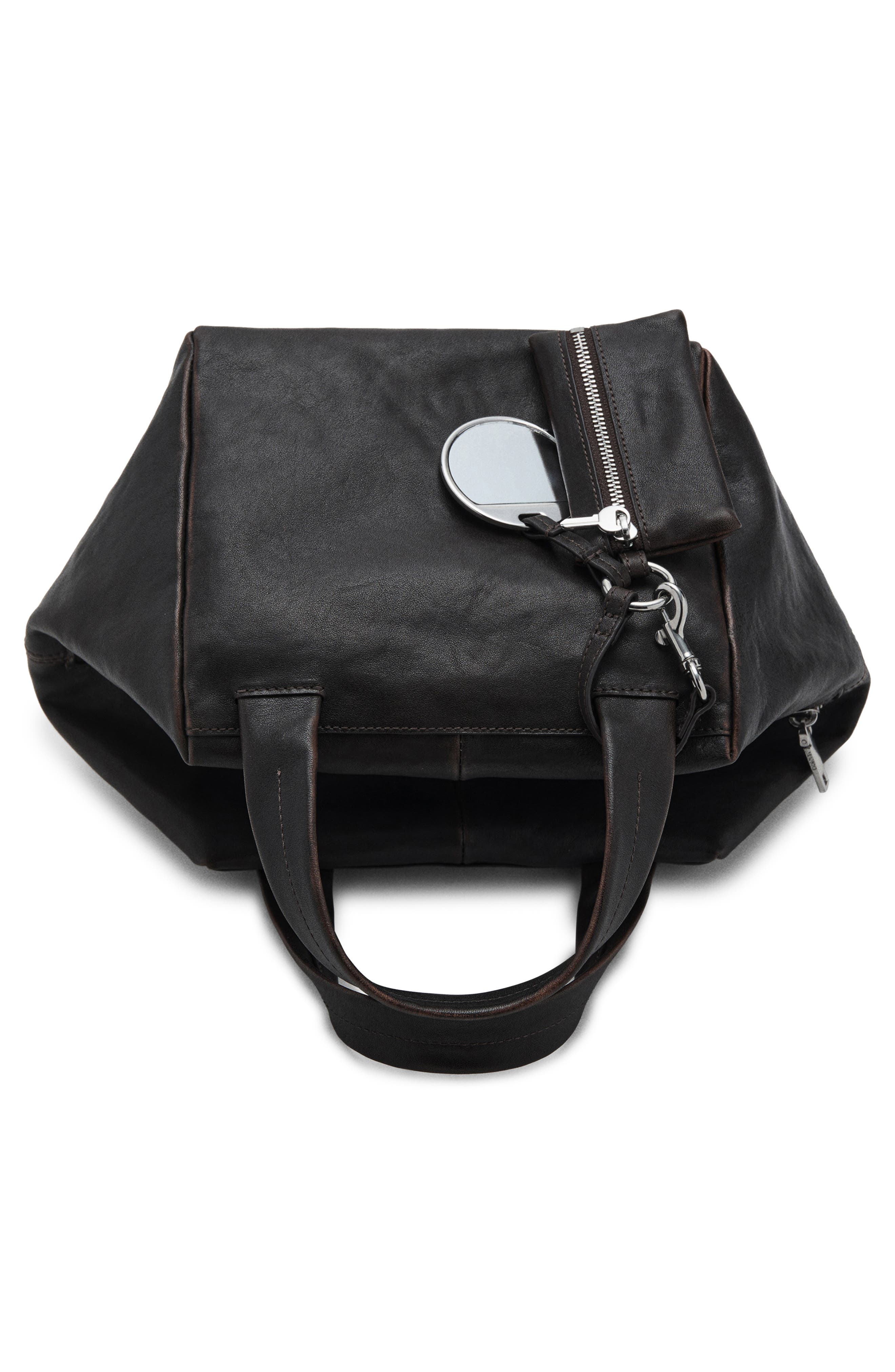 MANGO Leather Handbag with Charms, Alternate, color, 