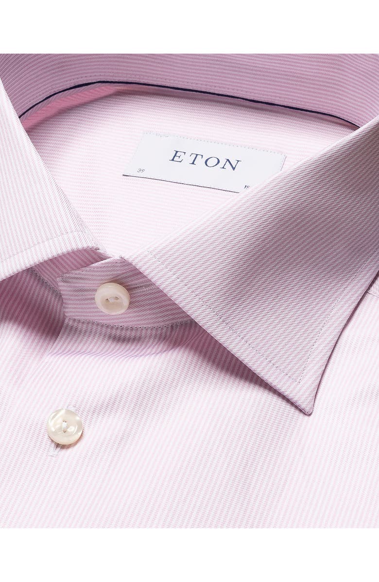 Eton Contemporary Fit Stripe Twill Dress Shirt, Alternate, color,