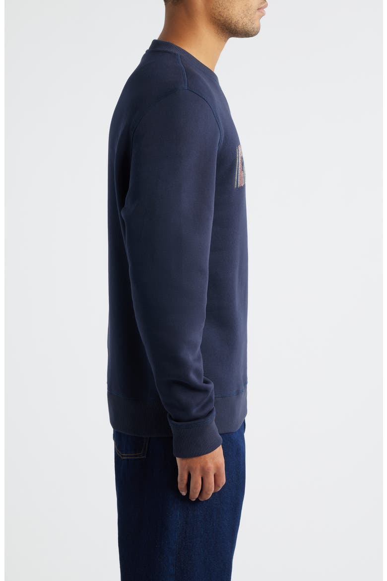 Regular Fit Embroidered Graphic Sweatshirt, Alternate, color, VERY DARK NAVY