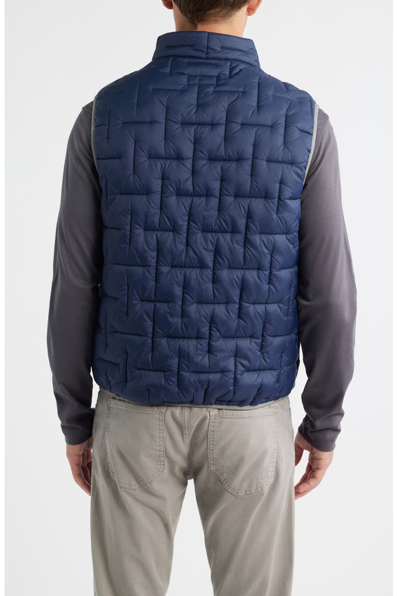 Water Resistant Space Quilted Vest, Alternate, color, NAVY