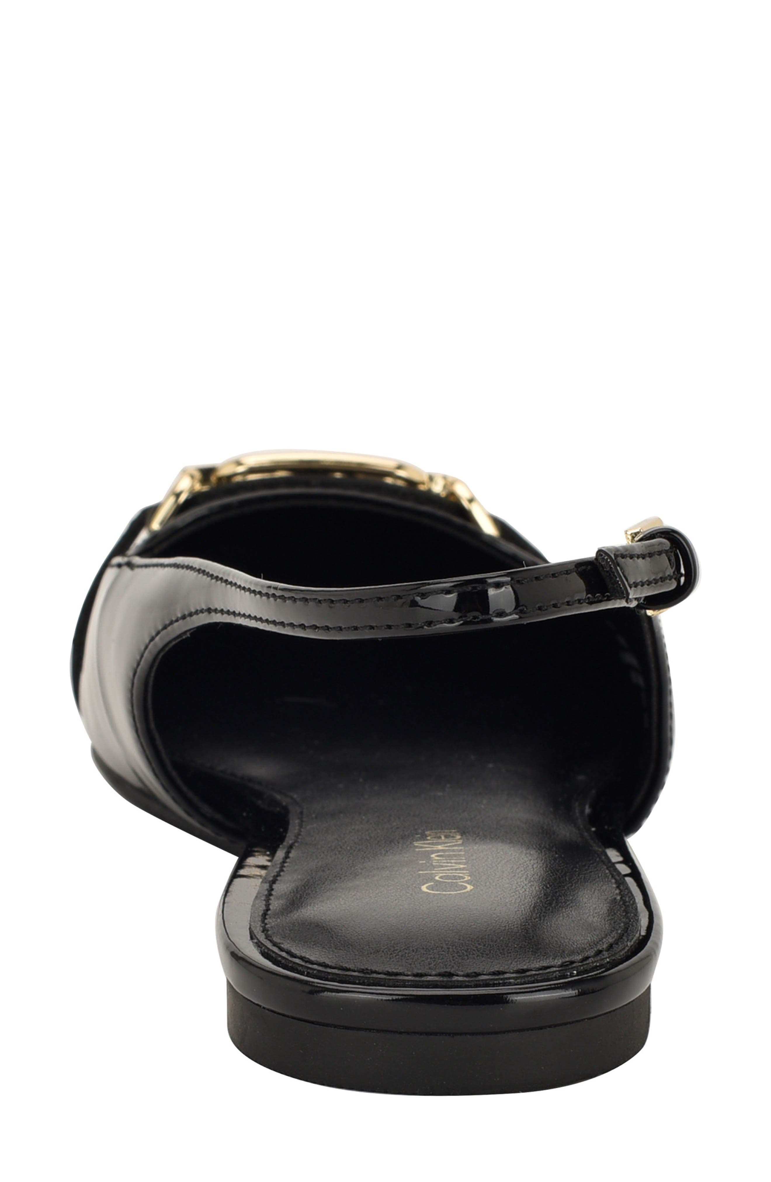 Calvin Klein Flenea Slingback Flat, Alternate, color, Black