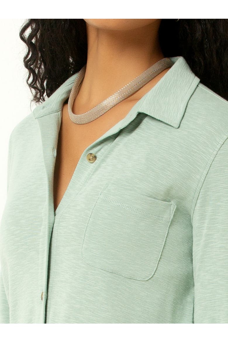 Knit Button-Up Shirt, Alternate, color, Pink Shadow