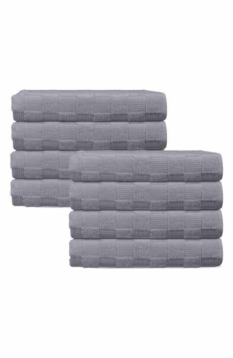 DePera Waffle Terry 8-Piece Turkish Cotton Hand Towels