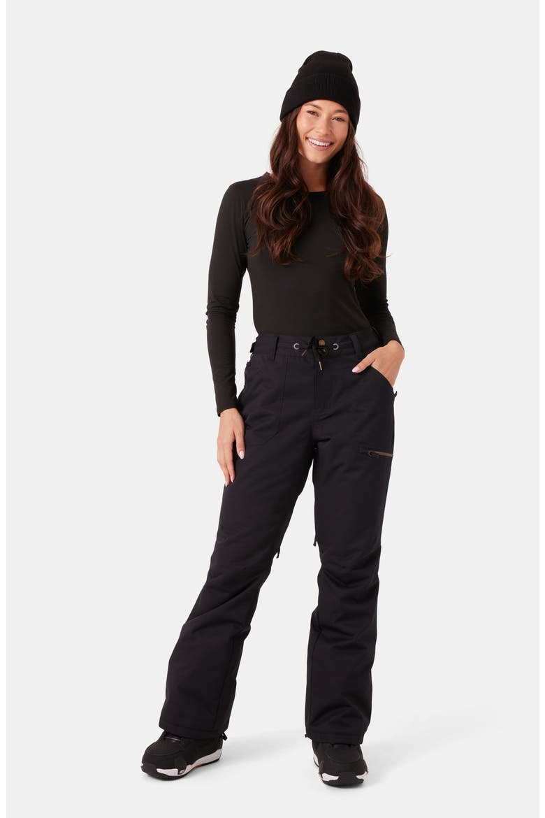 Nadia Insulated Waterproof Snow Pants, Alternate, color, BLACK