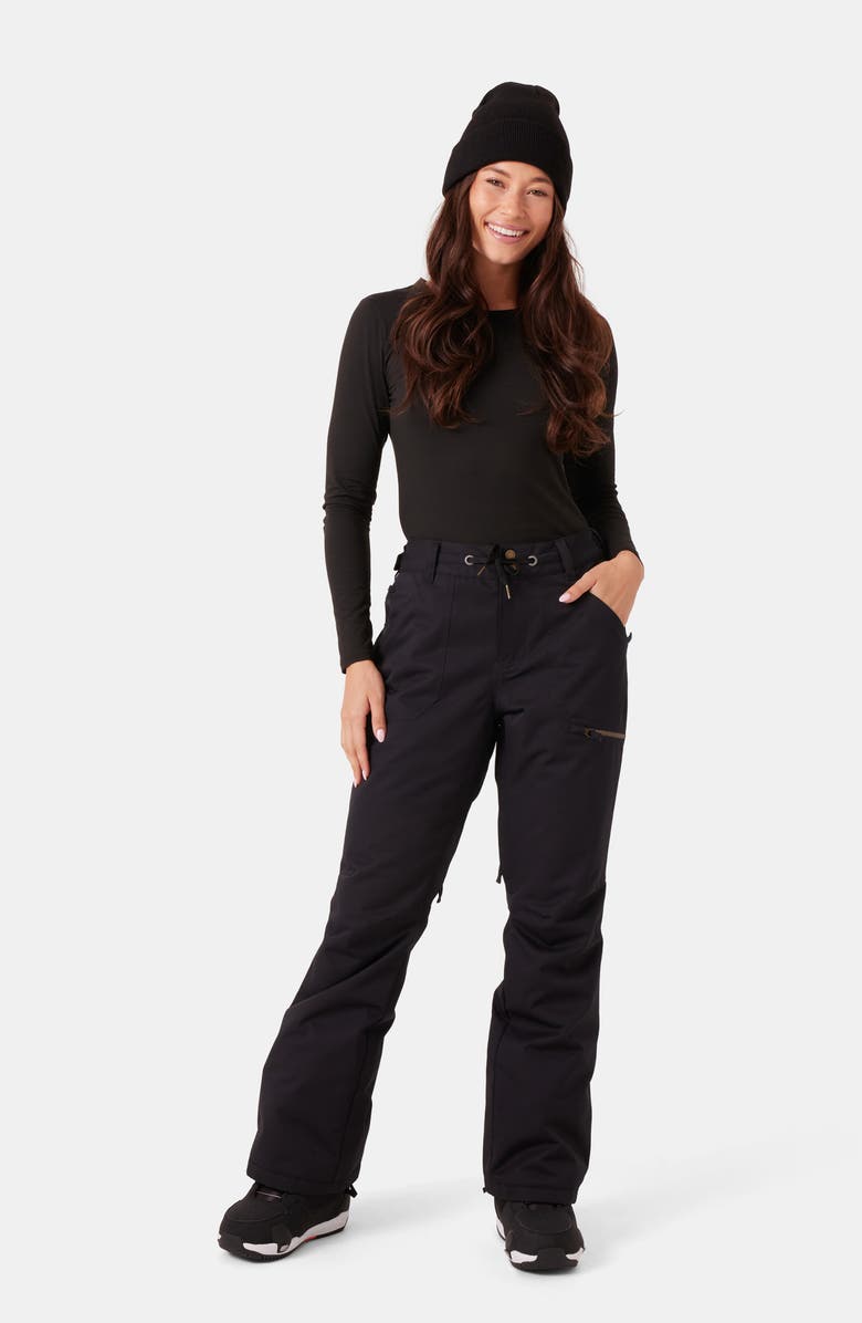 Roxy Nadia Insulated Waterproof Snow Pants, Alternate, color, Black