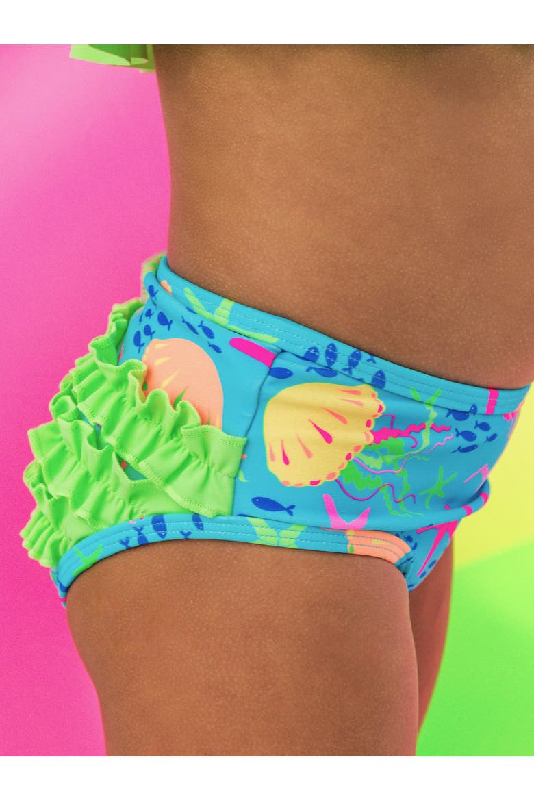 Baby Girls Flounce Bikini, Alternate, color, Neon Jelly Time