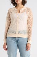 Forgotten Grace Crochet Mesh Zip-Up Jacket