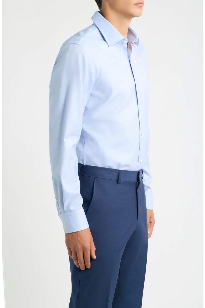 Hank Trim Fit Cotton Shirt, Alternate, color, LIGHT/ PASTEL BLUE