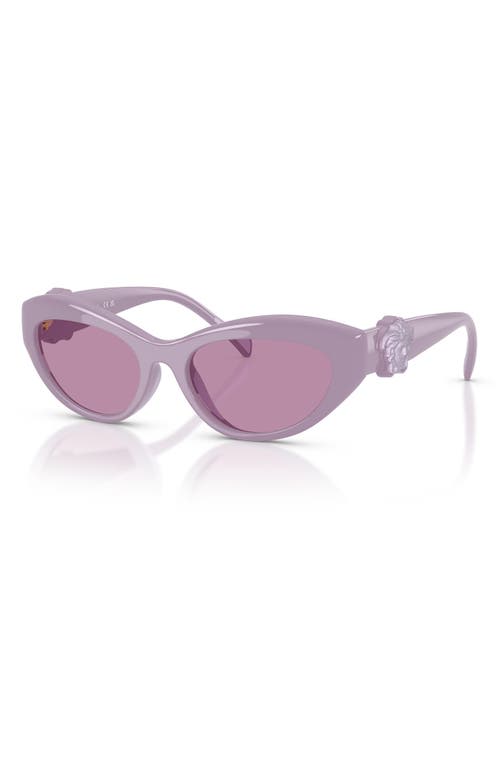 Versace 49mm Small Cat Eye Sunglasses In Lilac